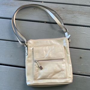 Giani Bernini Cream Leather Crossbody